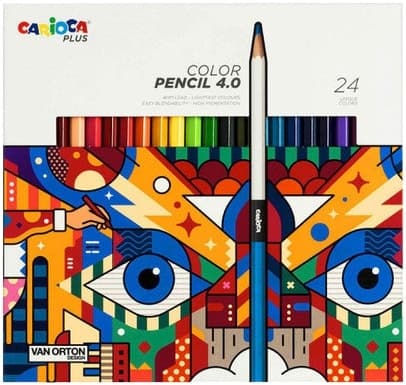 Lápis de Cor Carioca Plus 4.0 (24 Cores)