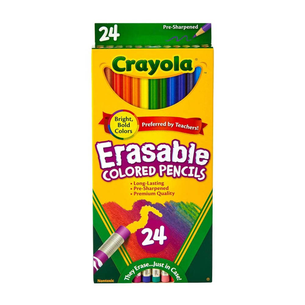 Lápis de Cor Crayola Borrável com 24 Cores