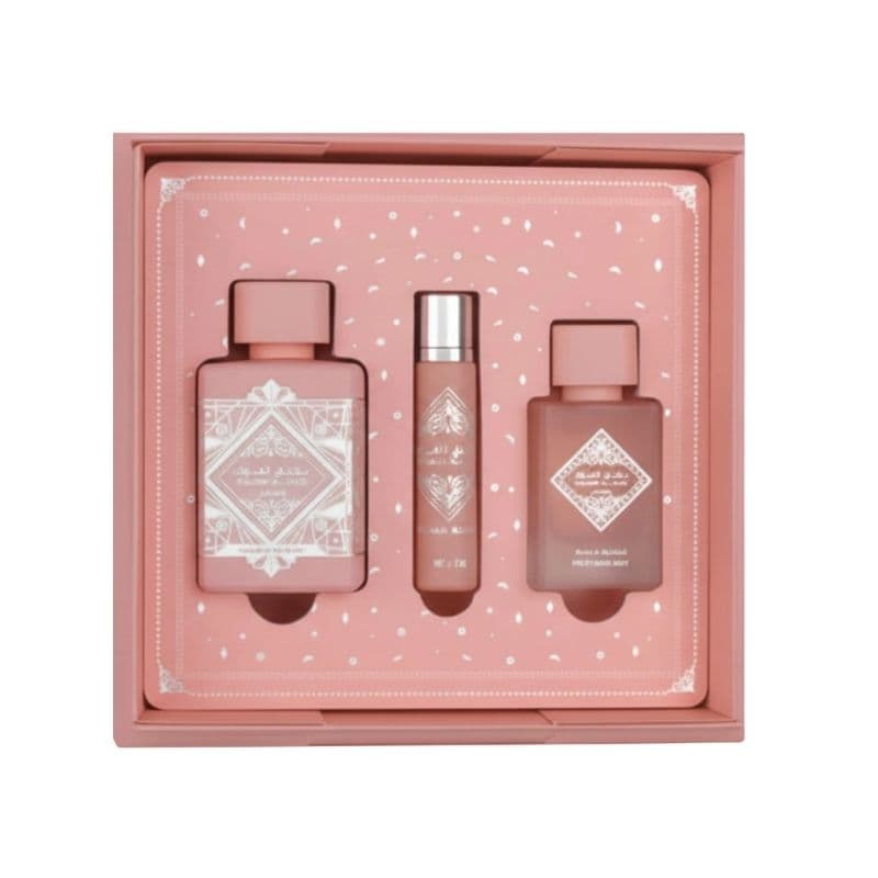 Kit Lattafa Bade Noble Blush Eau de Parfum 100ml + 12ml + Hair Mist
