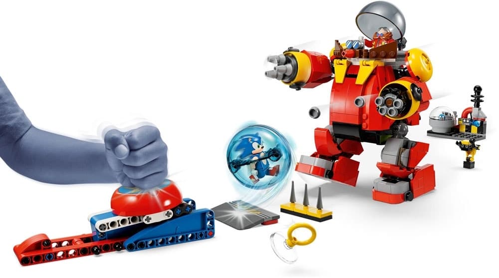 Conjunto de Construção Lego Sonic Vs. Robô Death Egg do Dr. Eggman 76993 (615 Peças)