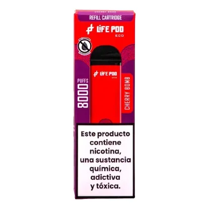Vape Descartável Life Pod Eco Cartridge 8000 Puffs Passion Strawber.ice