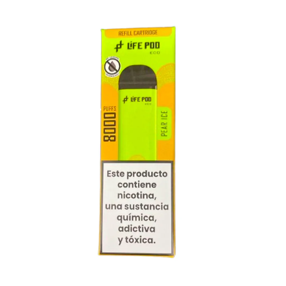 Vape Descartável Life Pod Eco Cartridge 8000 Puffs Pear Ice