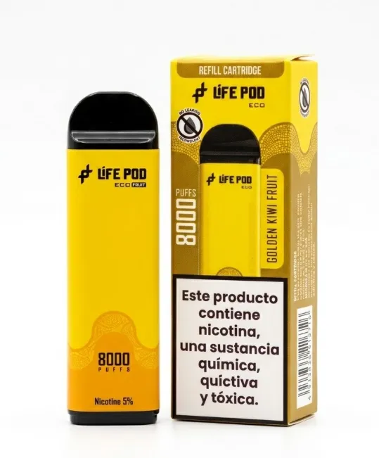 Vape Desechable Life Pod Eco Pro 8000PUFFS Golden Kiwi Fruit