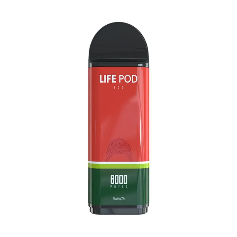Life Pod Vaper Desechable Eco Pro Cartridge 8000PUFF Apple Melon Ice