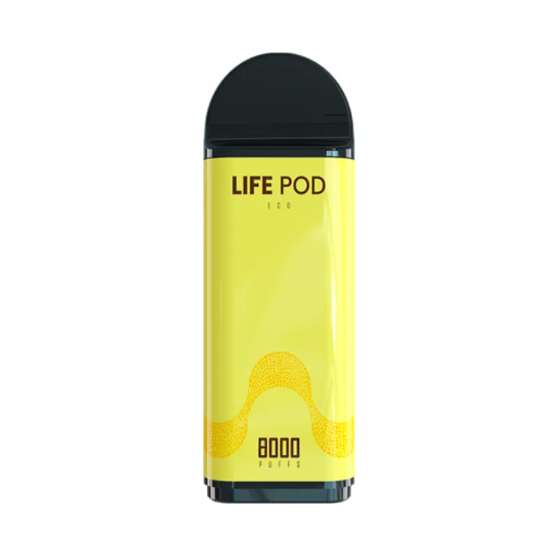 Vape Descartável Life Pod Eco Pro Cartridge 8000PUFFS Banana Ice