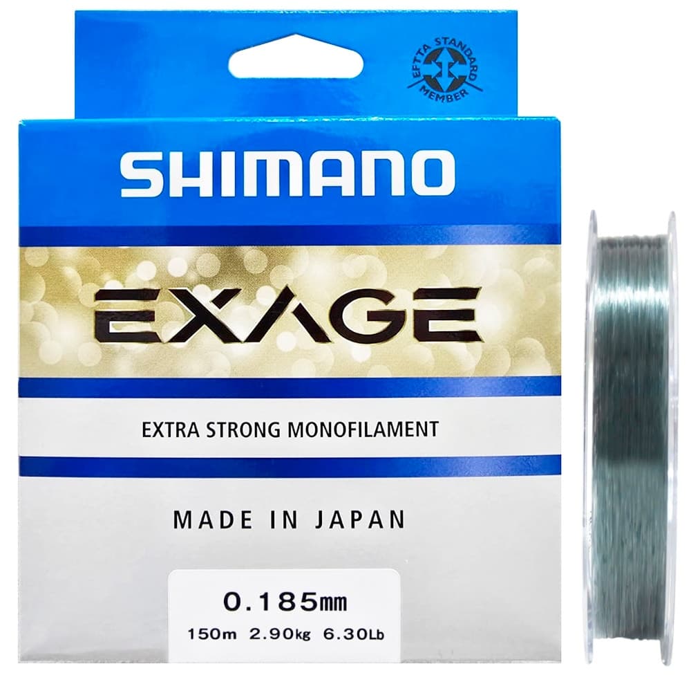Linha de Monofilamento Shimano Exage Exg15018 6.30Lb 0.185Mm 150M - Cinza