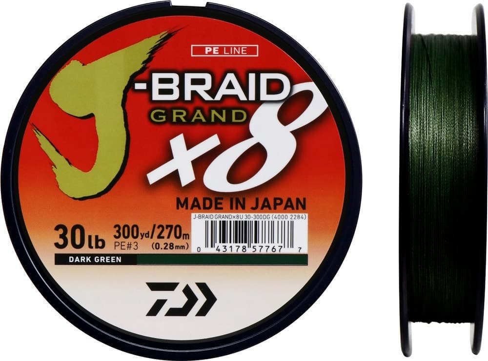 Linha Multifilamento Daiwa J-Braid Grand X8 0.28Mm 30LB 270M