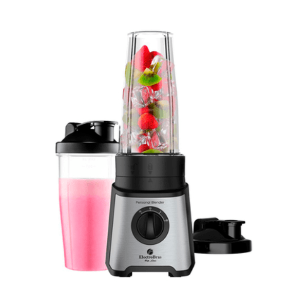 Liquidificador Electrobras Personal Blender Ebpb-350 350W 2 Velocidades + Pulsar com 2 Copos Incluídos (750Ml) 110V ~ 50/60Hz Preto/Prata