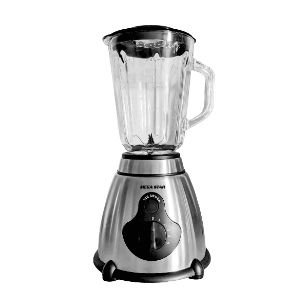 Liquidificador Megastar KC1936B 600W 5 Velocidades 1.5 Litros Vidro-Inox 220V ~ 50/60Hz Prata