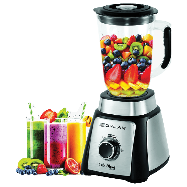 Liquidificador Qylar Turbo Blend Qy-2002 1000W 1.5L Preto/Inox