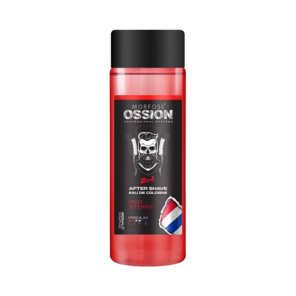 Loção Pós-Barba Ossion 2Em1 Eau de Cologne Red Storm 400ml