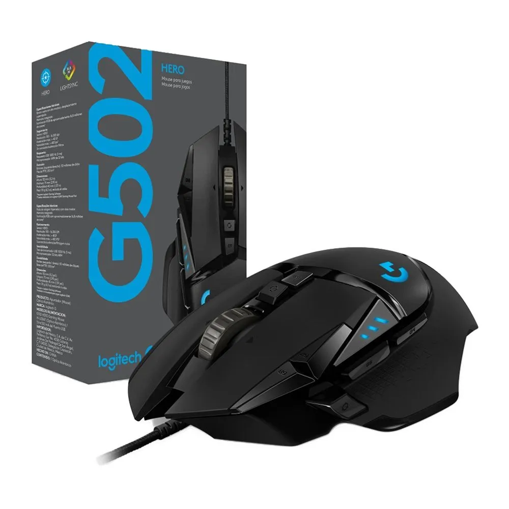 Mouse Gamer Logitech G502 Hero 910-005550 Preto