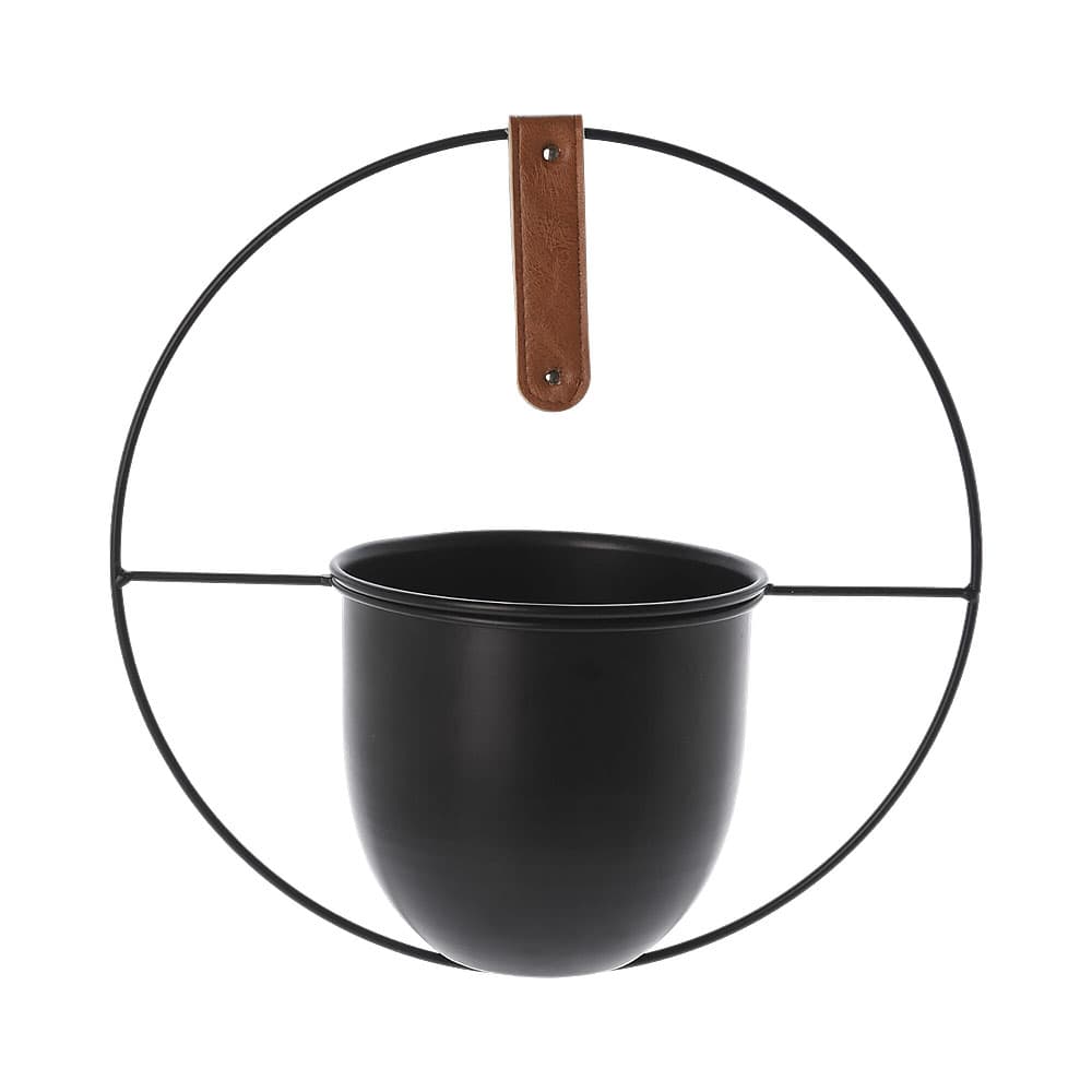 Vaso Pendente de Metal Kpm 029649 30 X 15 X 30 Cm Preto