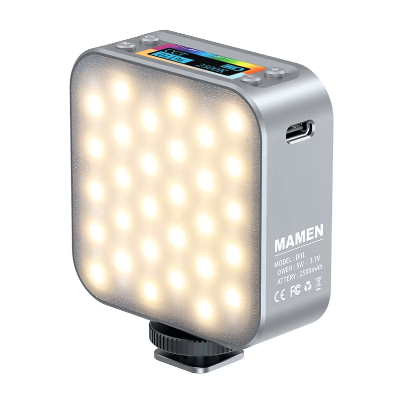 Ring Light Mamen D01P RGB 2500mAh 7W Recargable