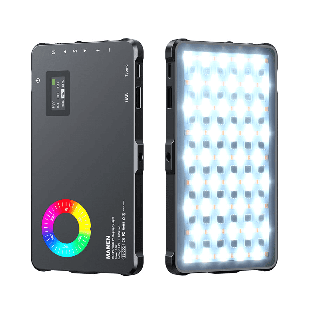 Luz LED Mamen Sl-C02 RGB Bi-color 360°