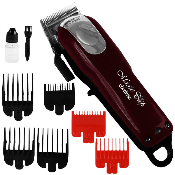 Máquina de Cortar Cabelo Prosper Magic Clip P-1902 10W Recarregável Vinho/Preto