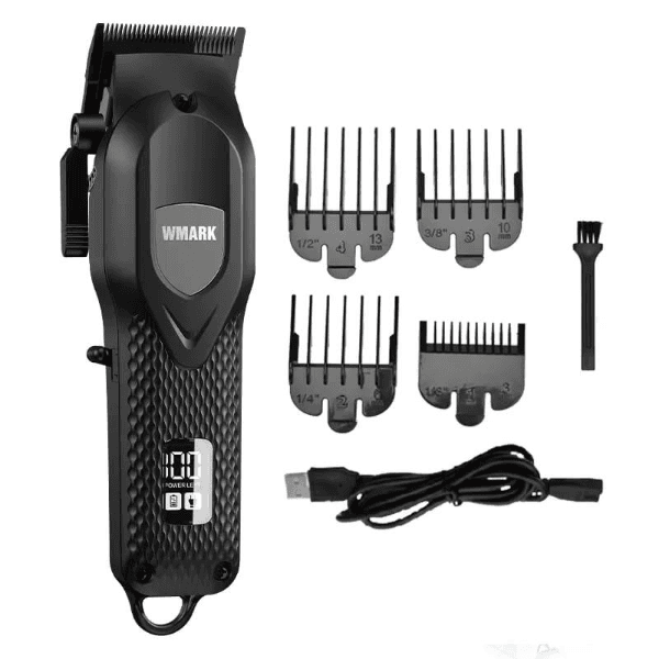 Máquina de Cortar Cabelo Wmark Ng-119 Profissional Sem Fio 7000 Rpm 2000Mah Recarregável Preto