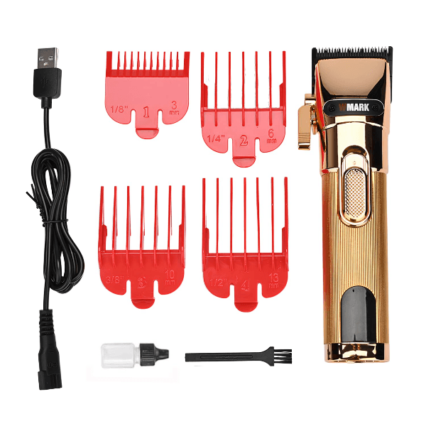 Máquina de Cortar Cabelo Wmark Ng-121 Profissional Sem Fio 6500-7000 Rpm 2000Mah Recarregável Dourado