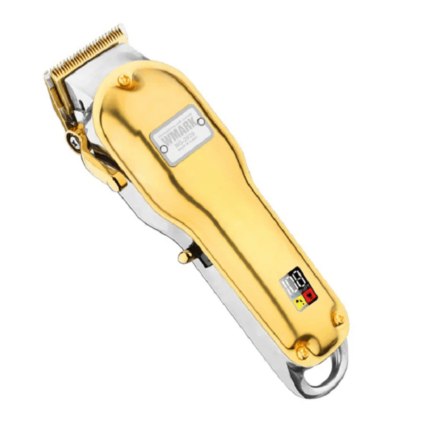 Máquina de Cortar Cabelo Wmark Ng-2020B Profissional Sem Fio 5800RPM 2500Mah Recarregável Dourado