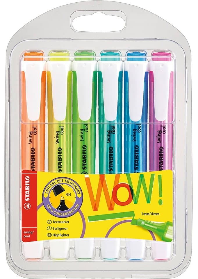 Marca-texto Stabilo Swing Wow 275/6-3 (6 Unidades)