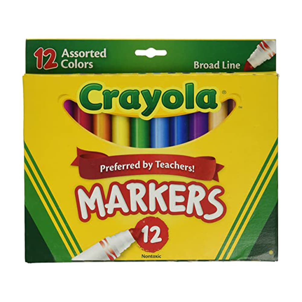 Marcador Crayola Broad Line com 12 Cores