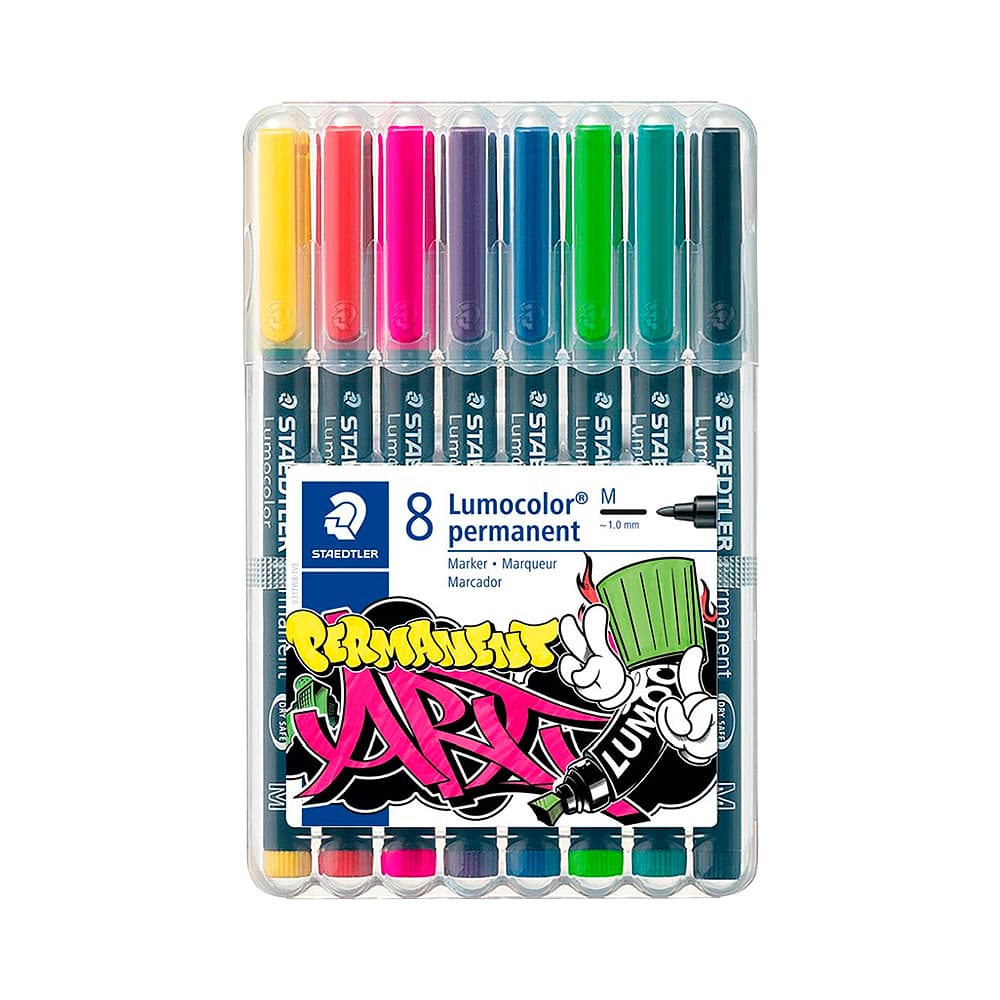 Marcador Rotulador Permanente Staedtler Lumocolor Art 317 Wp8-1 8 Unidades