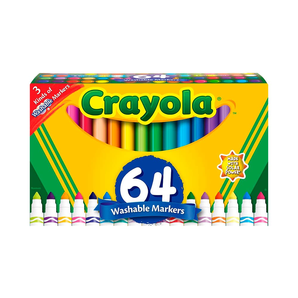 Marcadores Laváveis Crayola 64 Unidades