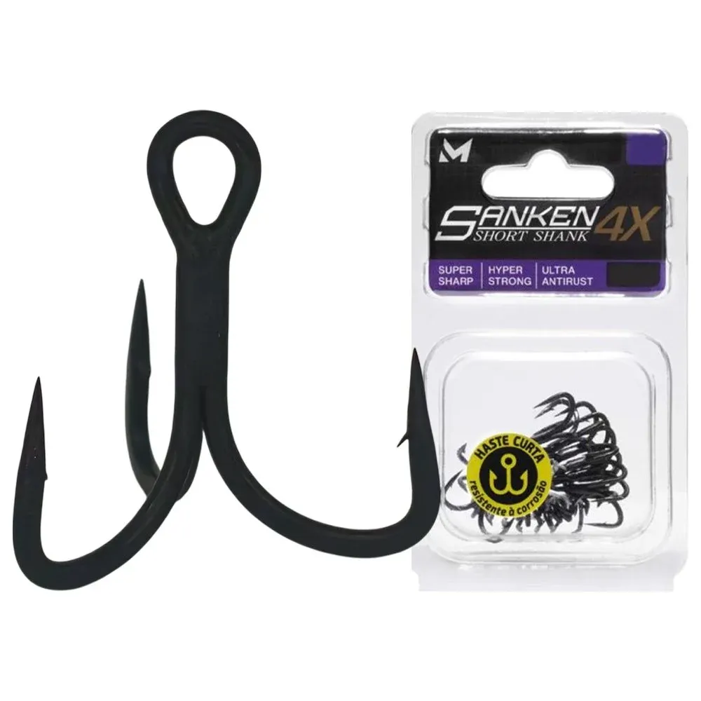 Anzol Marine Sanken Short Shank 4X Tamanho 4 C/12