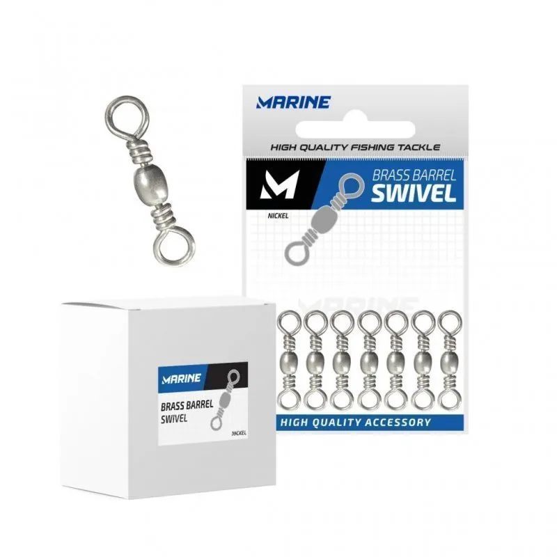 Girador Marine Brass Barrel Swivel Ct 1/0 C/50PCS Níquel