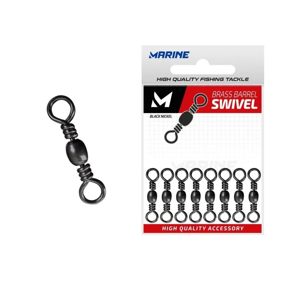 Girador de Pesca Marine Brass Barrel Swivel Ct 11 C/50PCS Blacknickel