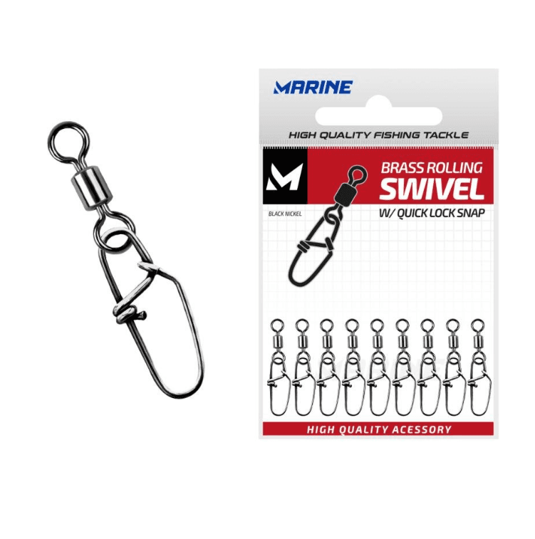 Girador Marine Rolling Swivel Ct 8 C/20 Quick Lock Blacknikel