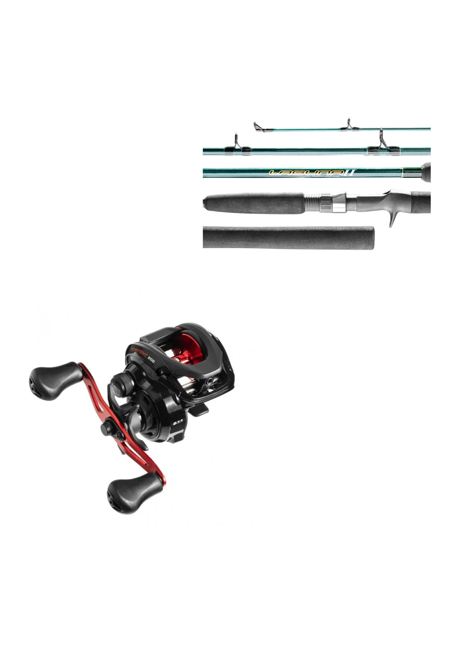 Kit Pesca Marine Carretilha Firecast Rh + Vara La2-C601M 1.83M 10-20LB