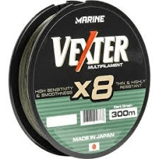 Linha de Pesca Marine Vexter Ultra X8 25LB 0.19Mm 300M Verde Escuro