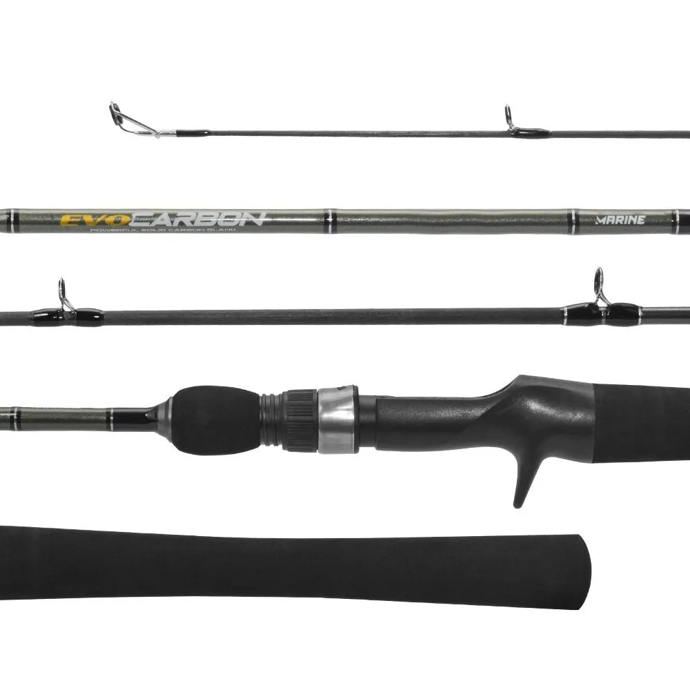 Vara de Pesca Marine Evc-C601MH Fibra de Carbono 6`(1.83M) Preto