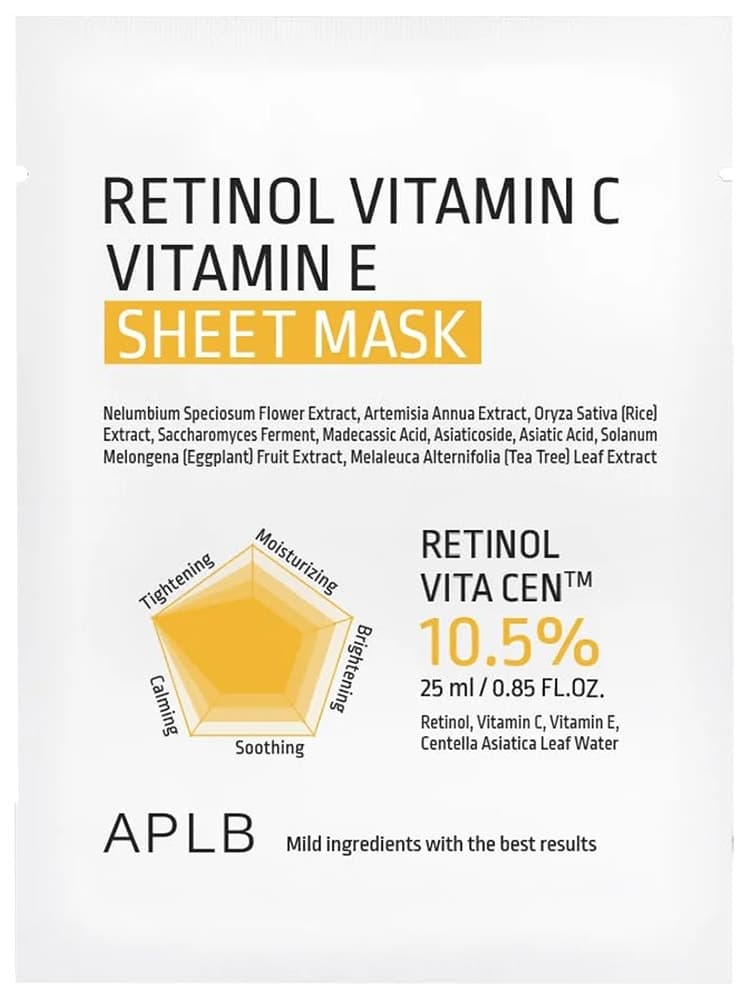 Máscara Facial Aplb Retinol Vitamina C Vitamina e 10.5% (10 Unidades)