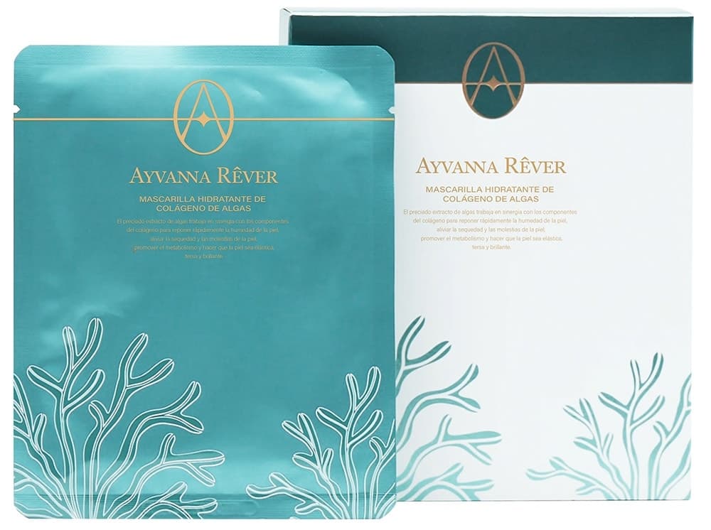 Máscara Facial Ayvanna Rever Hidratante de Colágeno (5 Unidades de 22mL)