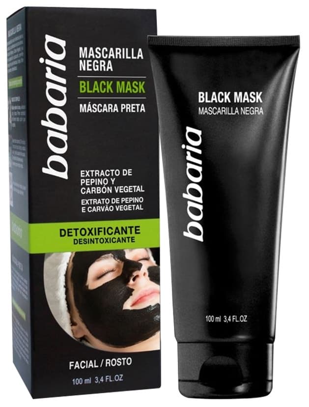 Máscara Facial Babaria Extrato de Pepino e Carvão Vegetal - 100mL