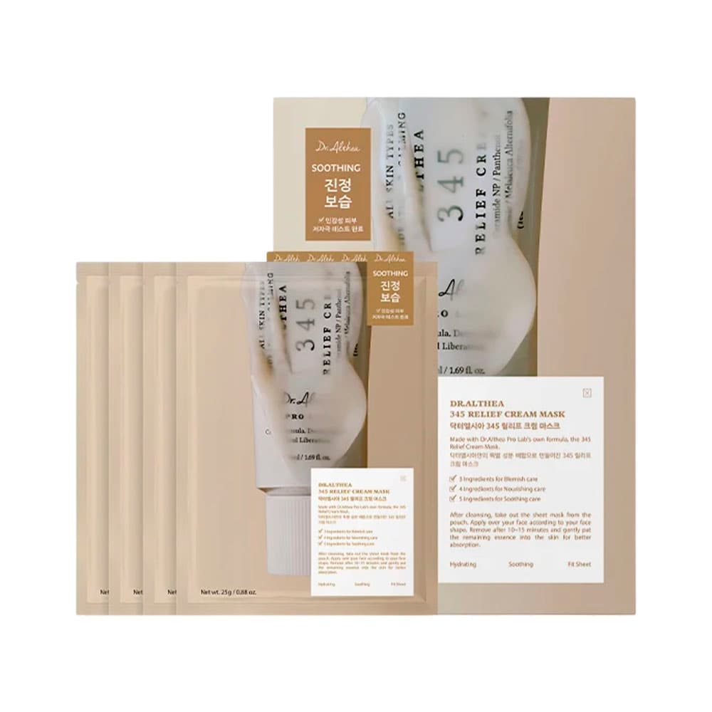 Máscara Facial Dr.Althea 345 Relief Cream 4 Peças