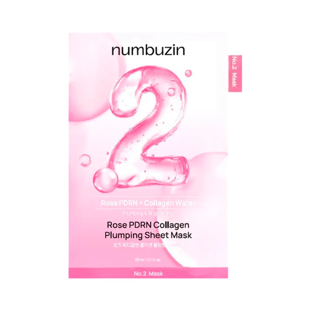 Máscara Facial Numbuzin N°2 Rose Pdrn Collagen Plumping 33ml