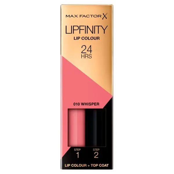 Batom Max Factor 24H 2Em1 010 Whisper