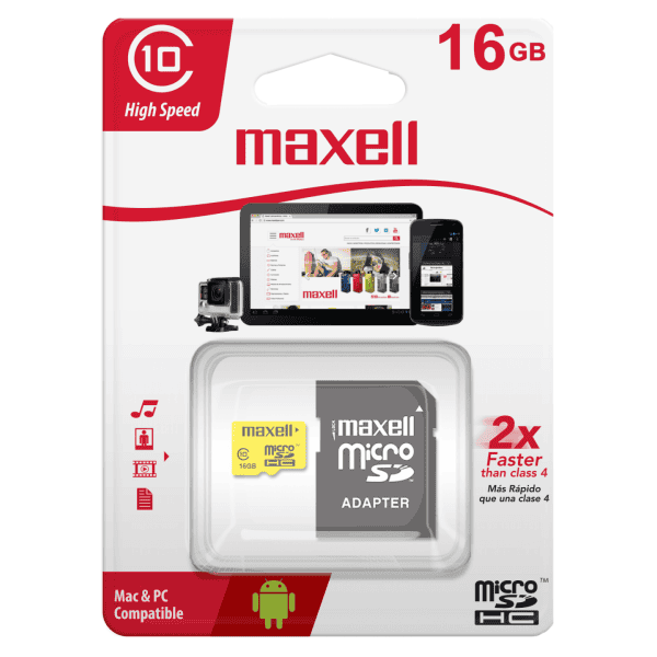 Maxell Memoria Micro SD 16GB Clase 10