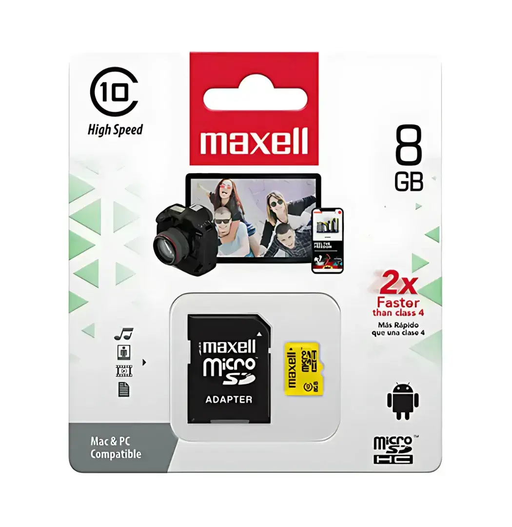 Maxell Memoria Micro SD 8GB Clase 10