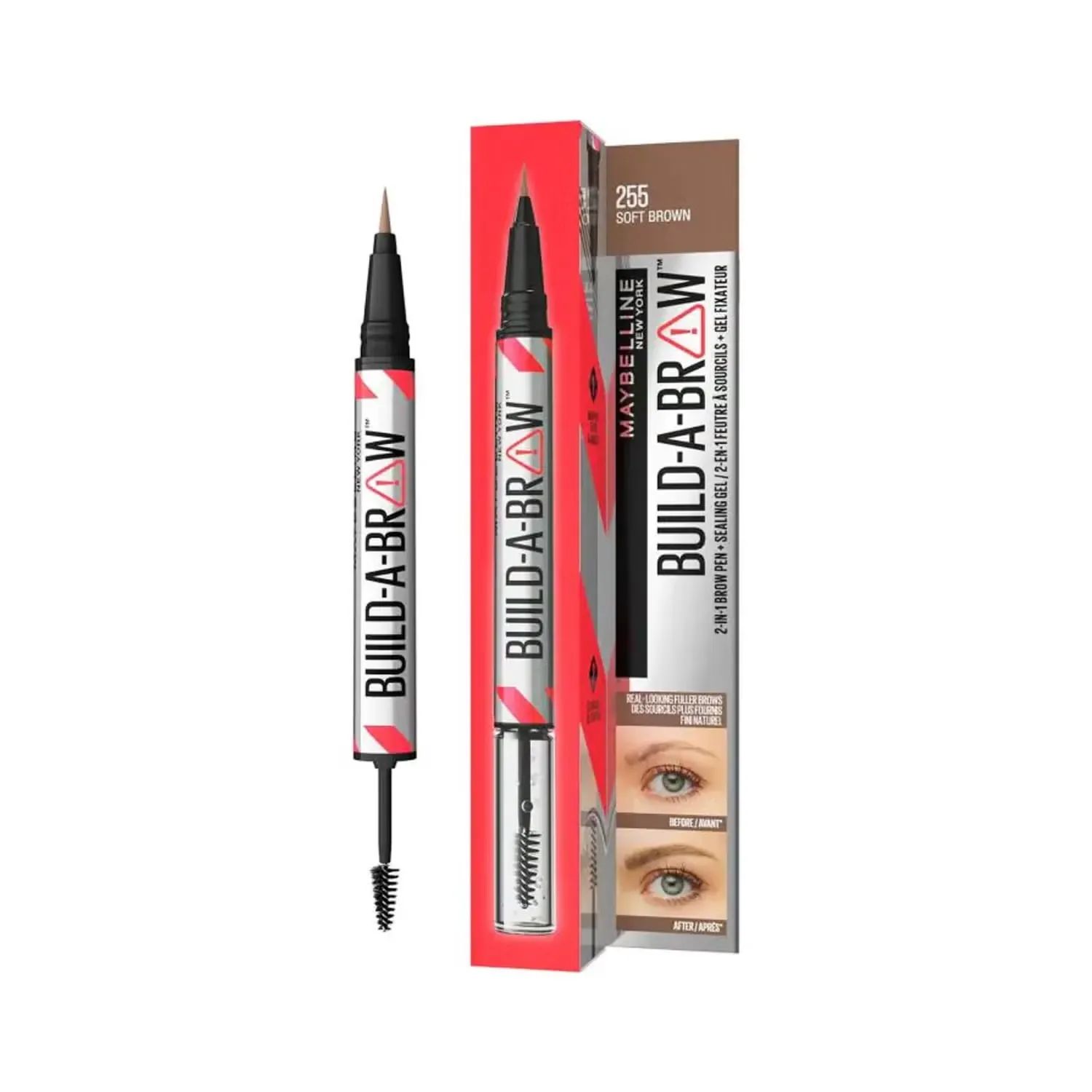 Lápis de Sobrancelha Maybelline Build A Brow Soft Brown