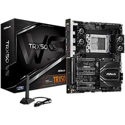 Placa-mãe Asrock Trx50 Ws M.2/DDR5/WiFi6E/BT/Type-C/USB3.2/10GbE/Som