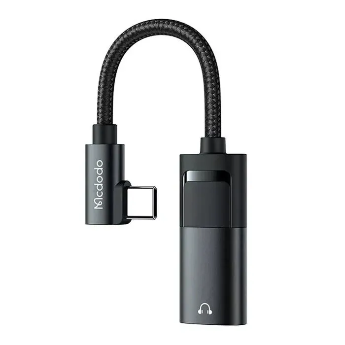 Adaptador USB-C Mcdodo Ca-1880 Typo-c para Jack 3.5Mm Otg Preto