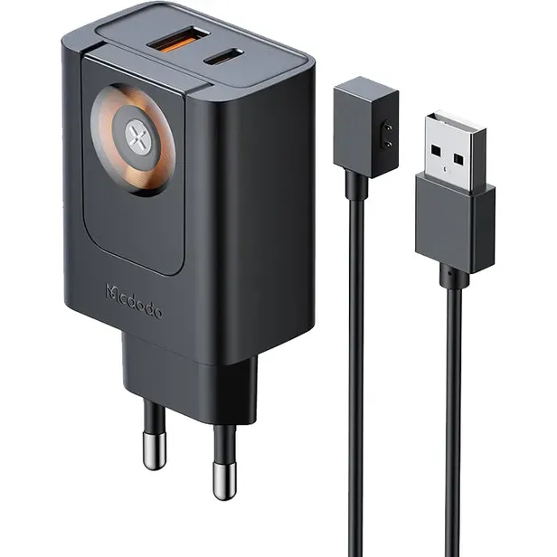 Carregador Mcdodo Ch-3700 30W 2 Em 1 USB-C Preto