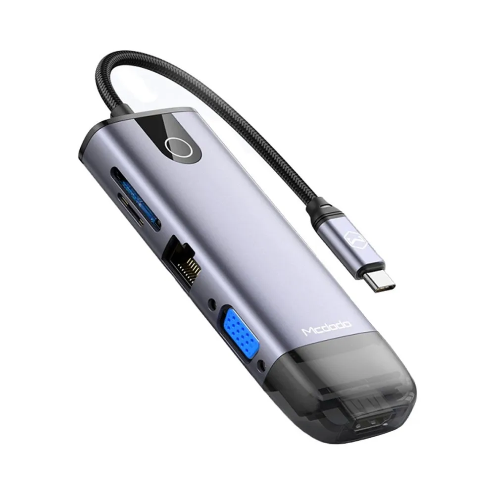 Mcdodo Hub Hu-7420 USB-C Multiport 10 Em 1 100W Cinza