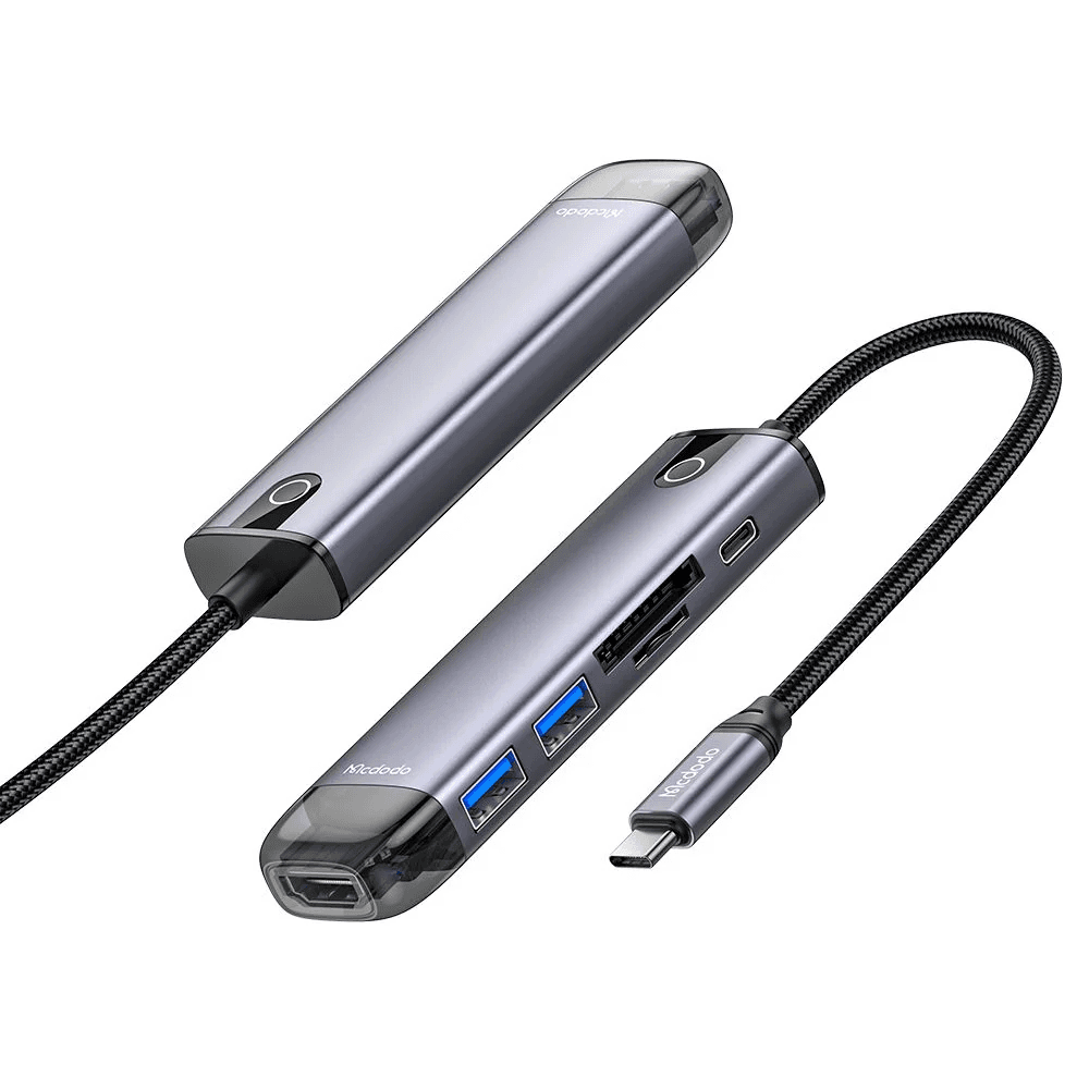 Hub Mcdodo Hu-774 USB-C 6 Em 1 100W/4K Cinza