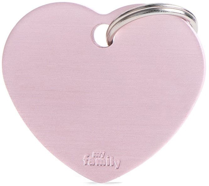 Medalha de Identificação MyFamily Coração Grande Mfb29 - Rosa