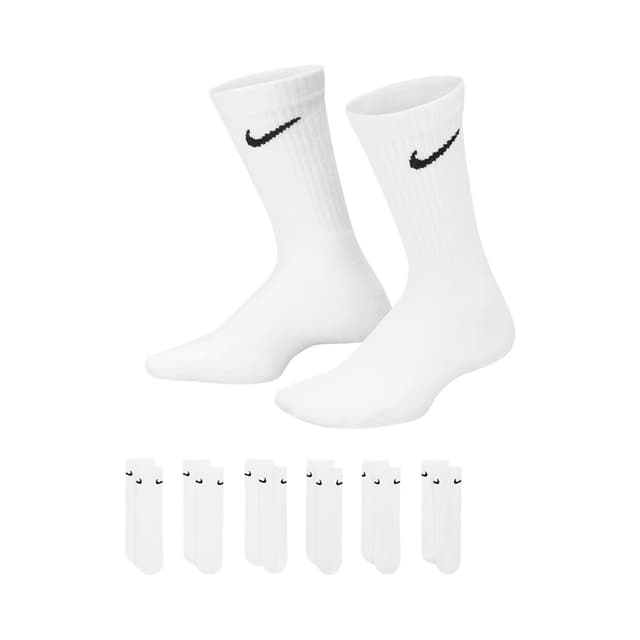 Meias Infantis Nike Everyday Crew Unissex 6 Pares